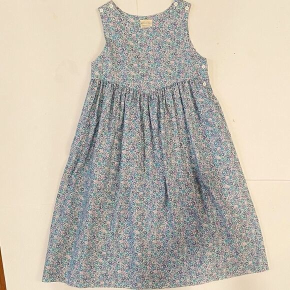 VTG Laura Ashley Mother & Child Floral Jumper Dress Cottagecore Prairie S 11 12 - Picture 5 of 7